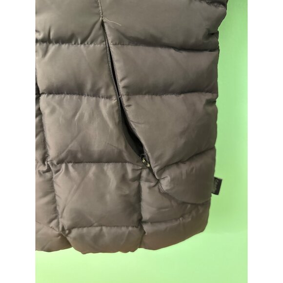 Calvin Klein Womens Puffer Jacket PM Gray Full Zip Hooded Quilted Design With Po - Picture 3 of 11